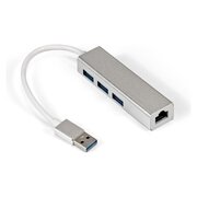  Кабель-адаптер ExeGate EXE-77U3T-45 EX294185RUS USB3.0 -- 3xUSB3.0+1xRJ45 UTP 1000Mbps RLT8153 