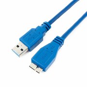  Кабель Gembird Cablexpert CCP-mUSB3-AMBM-0.5M USB 3.0 Pro, AM/microBM 9P, 0.5м, экран, синий 