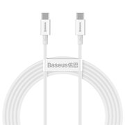  Дата-кабель Baseus Superior (CATYS-C02) Fast Charging Type-C to Type-C 100W 2m White 