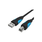  Кабель Vention VAS-A16-B150 USB 2.0 AM/BM 1,5м черный 
