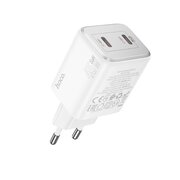  СЗУ HOCO N42 Elogiado dual-port PD45W (2C) charger set (C to iP) EU белый 