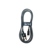  Кабель Perfeo U4801 USB2.0 A вилка - Micro USB вилка черно-белый 1м 