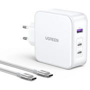  Зарядное устройство UGREEN CD289 (15339) Nexode USB-A+2*USB-C 140W GaN Fast Charger with USB-C-USB-C Cable 2M EU White 