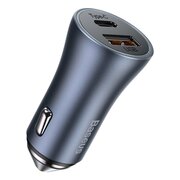  АЗУ Baseus CCJD-0G Golden Contactor Pro Dual Quick Charger Car Charger U+C 40W dark gray 