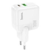  СЗУ HOCO C111A Lucky dual-port PD30W+QC3.0 charger EU белый 