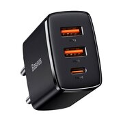  СЗУ Baseus CCXJ-E01 Compact Quick Charger 2U+C 30W EU Black 