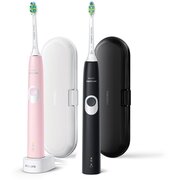  Набор электрических зубных щеток Philips Sonicare ProtectiveClean HX6800/35 черный/розовый 