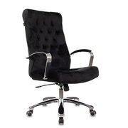  Кресло руководителя Бюрократ T-9928SL Fabric черный Italia Black крестов. металл хром 