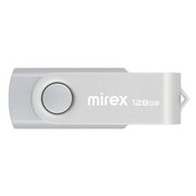  USB-флешка Mirex Swivel 13600-FMURS128 128GB, USB 2.0, Черный/Серебристый 