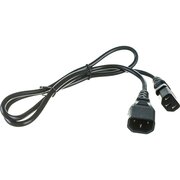  Кабель питания Hyperline PWC-IEC13-IEC14-1.0-BK монитор-компьютер IEC 320 C13 - IEC 320 C14 3x0.75 1м 