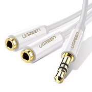  Кабель UGREEN AV134 10739 3.5mm Male to 2 Female Audio Cable 25cm white 