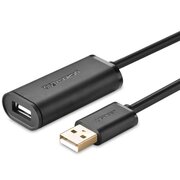 Кабель UGREEN US121 10321 USB 2.0 Active Extension Cable with Chipset 10m Black 