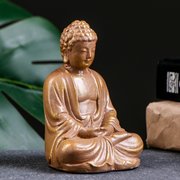  Подставка для благовоний "Будда сидит" коричневое золото, 12см (9149868) 