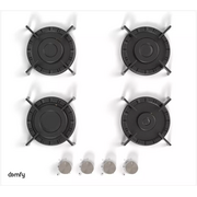  Варочная поверхность газовая Domfy DM6430GH WG белый 