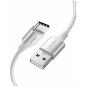 Кабель UGREEN US288 60130 USB-A 2.0 to USB-C Cable Nickel Plating Aluminum Braid 0.5m White 