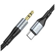  Аудио-адаптер HOCO UPA22 Type-C silicone digital audio conversion cable черный 
