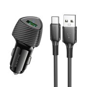  АЗУ BOROFONE BZ31 Solid single-port QC3.0 car charger set (Type-C) черный 