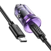  АЗУ HOCO Z53 Sight single port PD30W car charger set (Type-C + Type-C) фиолетовый 