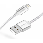  Кабель UGREEN US199 60163 Lightning to USB-A 2.0 Cable 2m Silver 