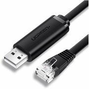  Кабель UGREEN CM204 50773 USB-A to RJ45 Console Cable 1.5m Black 