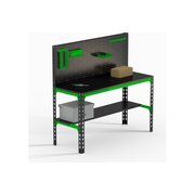  Стол металлический ООО Металекс Metalex SMMPRIA751050 750x1000x500 + перфопанель с комплектом аксессуаров 