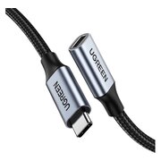  Кабель UGREEN US372 30205 USB-C 3.1 Male to USB-C Female Gen2 Extension Cable 1m Dark Gray 