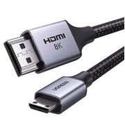  Кабель UGREEN HD163 15515 Mini HDMI to HDMI 8K Cable 2m Black 