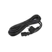  Кабель питания Hyperline PWC-IEC13-SHM-5.0-BK для компьютера Shucko+C13 3x1.00 10A угловая вилка 5м 