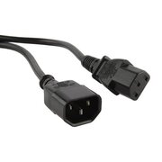  Кабель питания Hyperline PWC-IEC13-IEC14-3.0-BK монитор-компьютер IEC 320 C13 - IEC 320 C14 3x0.75 3м 