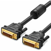  Кабель UGREEN DV101 11607 DVI 24+1 Male to Male Cable Gold Plated 3m Black 