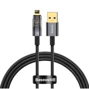  Дата-кабель Baseus Explorer (CATS000401) Auto Power-Off Fast Charging USB to IP 2.4A 1m Black 