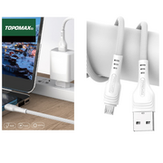  Дата-кабель TOPOMAX TC-19M PVC Micro cable 3A Fast Charge 1м белый 