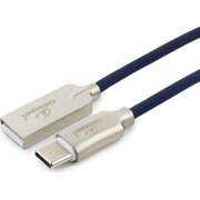  Кабель Cablexpert CC-P-USBC02Bl-1M Platinum USB 2.0 AM/Type-C 1м синий 