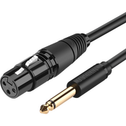  Кабель UGREEN AV131 20719 6.35 Male To XLR Female Cable 2m Black 