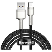  Дата-кабель Baseus Cafule (CAKF000201) Metal USB to Type-C 66W 2m Black 