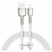  Дата-кабель Baseus Cafule (CALJK-A02) Metal USB to IP 2.4A 1m White 