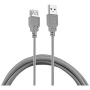  Кабель Buro USB A m-USB A f (BHP RET USB_AF18) 1.8м серый 
