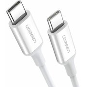  Кабель UGREEN US264 (60517) USB-C 2.0 Male To USB-C 2.0 Male 3A Data Cable 0.5m White 