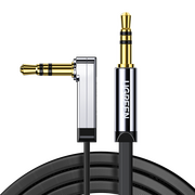  Кабель UGREEN AV119 10729 3.5mm Male to 3.5mm Male Straigth to angle flat Cable 5m Black 