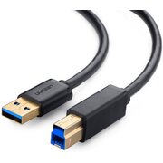  Кабель UGREEN US210 10372 USB 3.0 AM to BM Print Cable 2m Black 