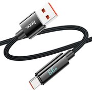  Дата-кабель HOCO U125 Benefit 5A charging data cable with display Type-C 1,2м черный 