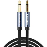  Кабель UGREEN AV112 10686 3.5mm Male to 3.5mm Male Cable Gold Plated Metal Case with Braid 1.5m Blue 
