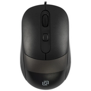  Мышь OKLICK 310M (1869096) черный/серый оптическая (2400dpi) USB для ноутбука (4but) 