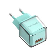  СЗУ TOPOMAX TTC-F20A micro QC 3.0, Fast Charger, USB-A, 18W + cabel micro green 