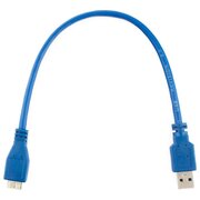  Кабель Gembird Cablexpert CCP-mUSB3-AMBM-1 USB 3.0 Pro, AM/microBM 9P, 30см, экран, синий, пакет 