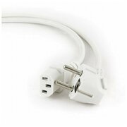  Кабель питания Gembird PC-186W-VDE VDE 0.75мм белый 1.8м 