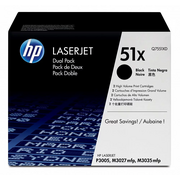  Оригинальный картридж HP Q7551XD №51XD чёрный, двойная упаковка повышенной ёмкости 