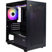  Корпус Eurocase M09 без БП 3 ARGB black 00-01064074 Minitower mATX закаленное стекло USB 3.0 