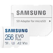  Карта памяти Samsung Evo Plus Class 10 (MB-ME256KA/AM), microSDXC 256GB A2, V30, UHS-I (U3), W 90 МБ/с, R 130 МБ/с, адаптер на SD 