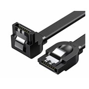  Кабель UGREEN US217 30797 SATA 3 Data Cable 90° Elbow 0.5m Black 